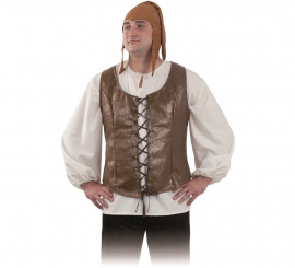 Gilet médiéval marron pour homme