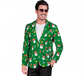 Grüne Weihnachtsmannjacke für Herren