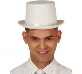 White Felt Top Hat