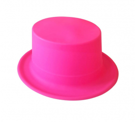 Classic neon fuchsia top hat