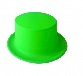 Classic neon green top hat