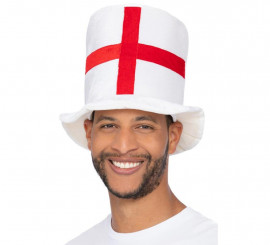 Chistera de Copa con Bandera de Inglaterra Deluxe adulto