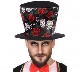 Day of the Dead hat with Roses