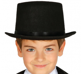 Children's black felt hat