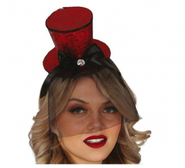 Mini Red Top Hat with Headband