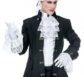 Jabot with Gem and Lace Wristbands Jabot with Gem and Lace Wristbands