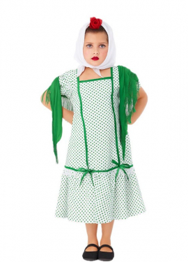 Fato de Chulapa Madrileña Verde para menina
