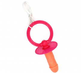 Pacifier with Penis in assorted pink and blue colors