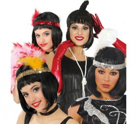 Cinta o diadema de Charlestón de colores surtidos