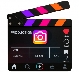 Claqueta Instagram de 20,02x19,9 cm