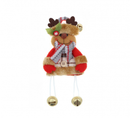 Reindeer Doll Christmas Tree Pendant dressed 19x16 cm