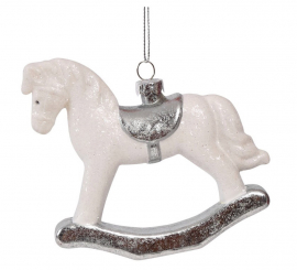 13 cm White Horse Pendant