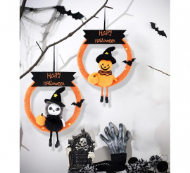 Pumpkin and Nightmare Crown Pendant 22x18 cm