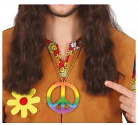 Colgante de Paz Hippie multicolor