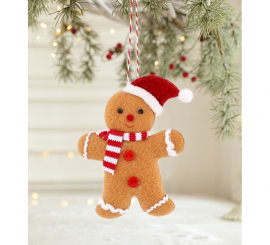 Colgante Galleta de Jengibre Gorro 9 cm
