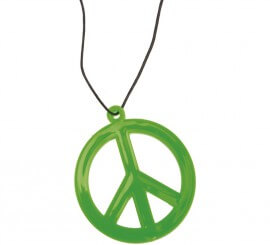 Hippie pendant of 9 cm diameter in assorted colors