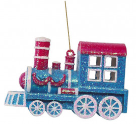 Pendentif Locomotive Bleu 12 cm