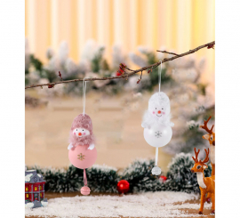 Colgante Muñeco de Nieve Campana surtidos de 17 cm