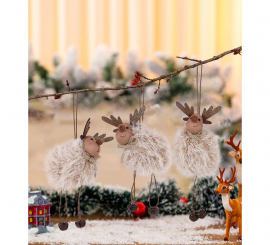 Colgante Reno Campana surtidos de 14 cm