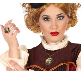 Ciondolo e anello steampunk