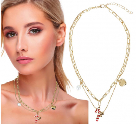 Christmas Cane Necklace