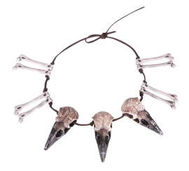 Crow Heads Necklace 76x6x2 cm