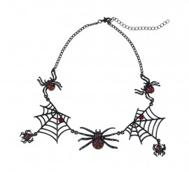 Colar com Aranhas e Teias de Aranha