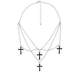 Collar con Cruces negras