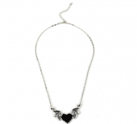 Black Heart Necklace