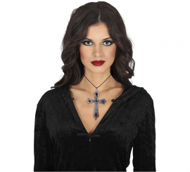 21 cm Gray Gothic Cross Necklace