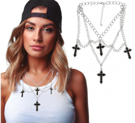 Collar de 4 Cruces Gótico