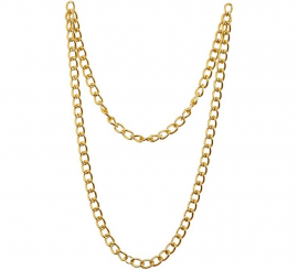 Colar Rapper Dourado de 120 cm Colar Rapper Dourado de 120 cm