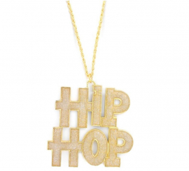 Collar de Rapero Hip Hop grande de 7,5x7 cm