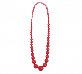 Collier flamenco perles rouges 25 cm