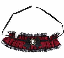 Red Gothic Necklace with Bow
