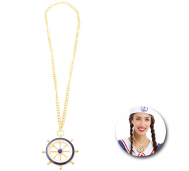 Sailor necklace blue rudder