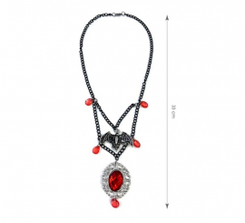 Vampiress necklace red drops 33 cm