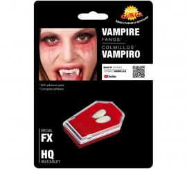 Vampire fangs with adhesive paste