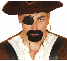 Pirate patch and earring set