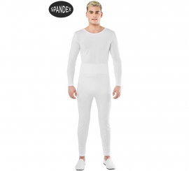 White 2-piece Spandex Leotard Set for men