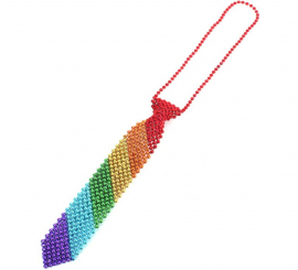 Rainbow Beaded Tie