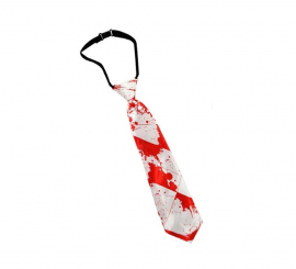 White tie with blood