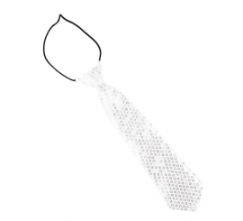 White tie with sequins for children 30 cm