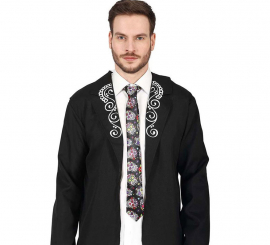 Thick Tie with Mexican Skulls