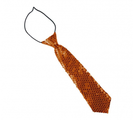 30 cm children's brown tie with sequins