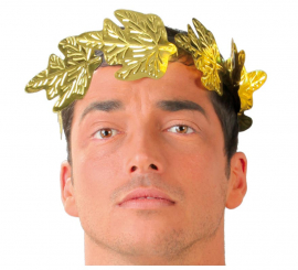 Caesar Crown Emperor of Rome made of plastic laurel