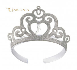 Corona Tiara de Cenicienta Plateada