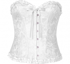 Corset blanco con Lazo para mujer