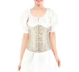 Beige Jacquard Corset for Women