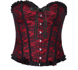 Corset Pirata burdeos para mujer